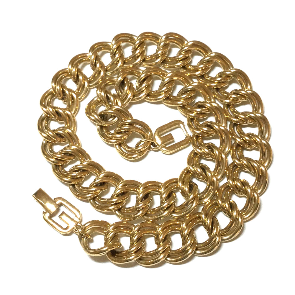 Givenchy Double Link Necklace 18" GG Clasp